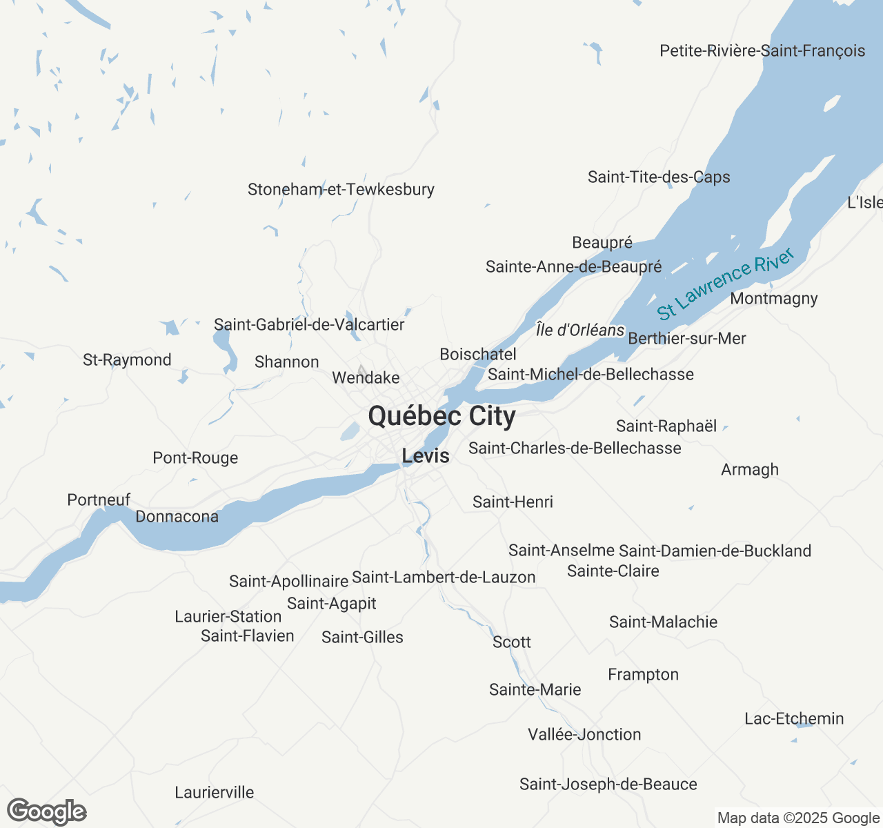 Map of Quebec City